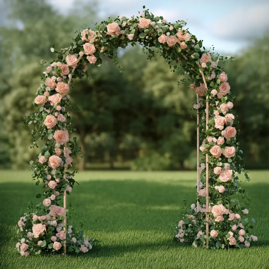 Traurednerin Mülheim - ein Hochzeitsbogen mit Rosen